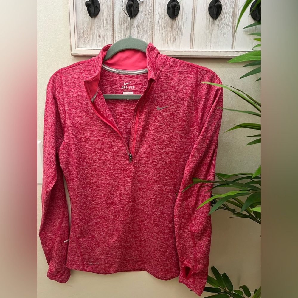 Nike Element Women's Running Pink & White Blend Pullover - Size Small